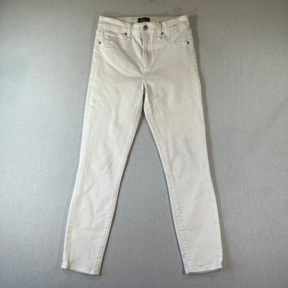 Abercrombie & Fitch Jeans Women 27/4s Simone High Rise Super Skinny White